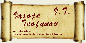 Vasoje Teofanov vizit kartica